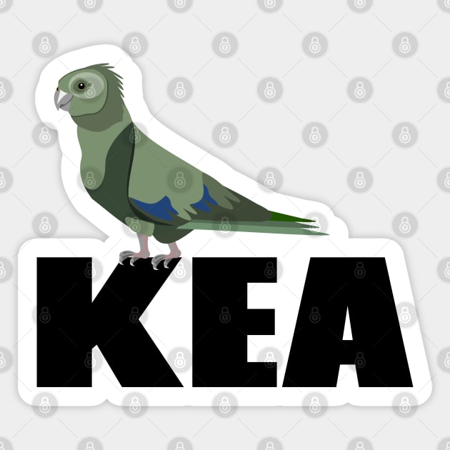 Kea New Zealand Bird Sticker by mailboxdisco